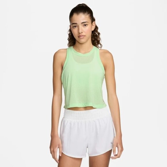Nike One Classic Breathe Women's Dri-FIT Cropped Tank Top, Green,‎ XL - Picture 1 of 5